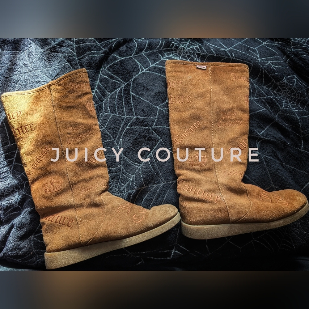 Vintage Tan Suede Juicy Couture (Ugg Style) Winter Boots sz9